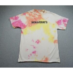 Ben & Jerrys Shirt Mens Medium Tie Dye Graphic Logo Ice Cream Waterbury Vermont